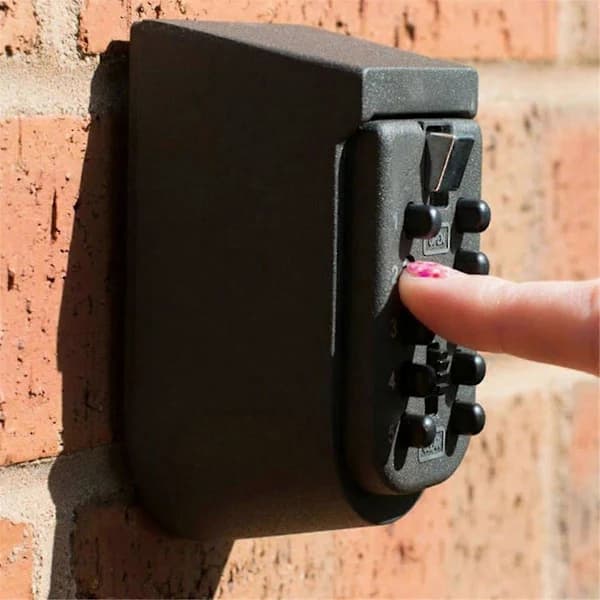 Wall Mounted Key Safe Box - Weatherproof 10 Digit Combination Lock, Security Key Storage for Home & Outdoor Use