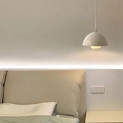Moderne LED Loftlampe/Pendel 23cm – Halvcirkelformet Blomsterknoppsdesign med Justerbart Lys 3000K–6000K