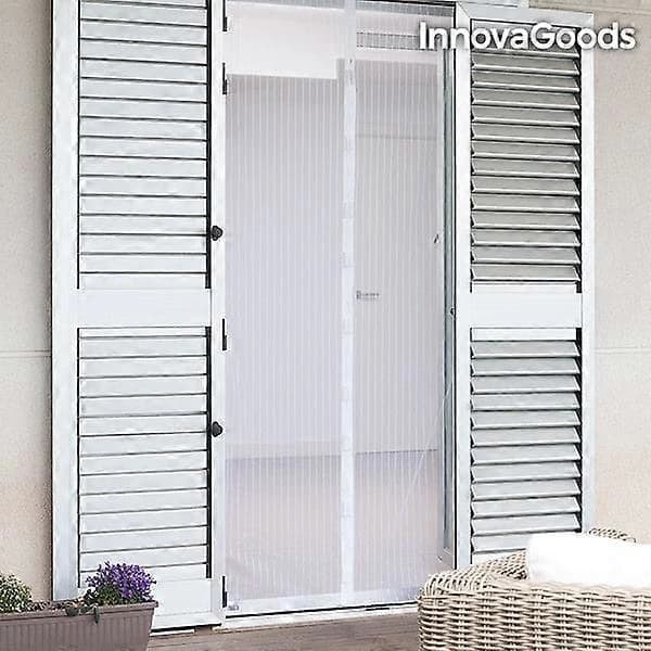 HA~Insektsnätsdörr insektskydd vit magnet myggnät Vit 80*205cm