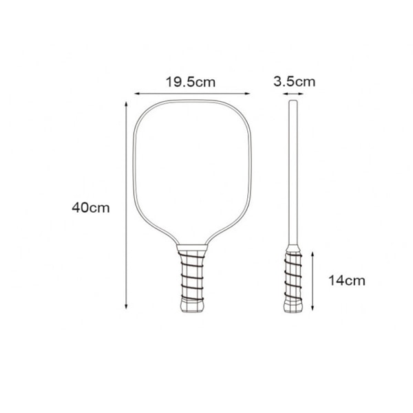 Pick Tennisracket - Enkelt, Mått 40*19,5*3,5 cm, Material: Massivt trä + PET + PU, Färg enligt huvudbild