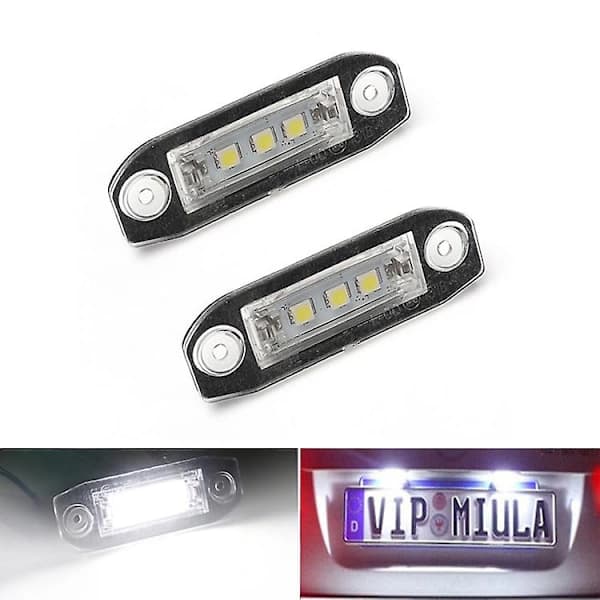 Passer til Volvo VOLVO LED-nummerpladelys S40S60S80 XC70 XC60, to styk