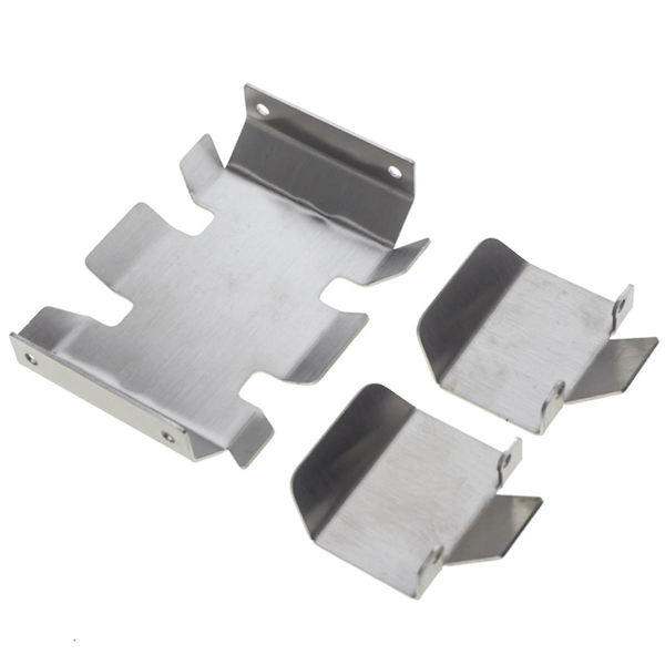 Rustfritt stål chassis rustning akselbeskytter bunnplate for Rc bane bil oppgraderingsdeler