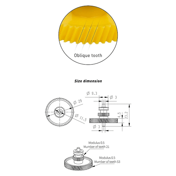 Karkaistu teräksinen ekstruuderin vaihdepaketti P1s P1p X1 Carbon X1c 3d-tulostimelle, nikkelipinnoitettu