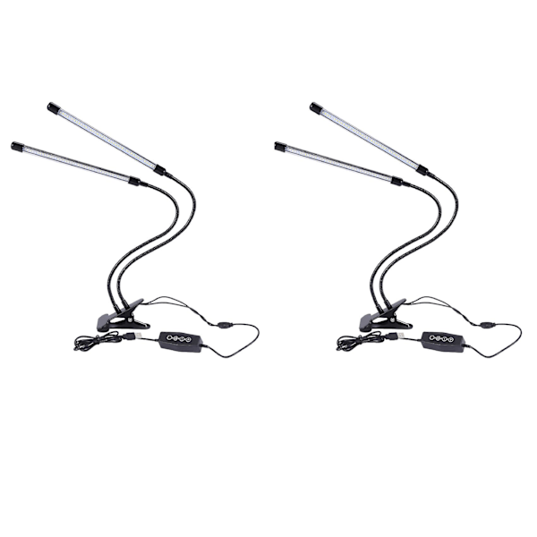 2x USB LED inomhus växtlampa, 40W fullspektrum växtlampor solljus vit för växter hus suckulent