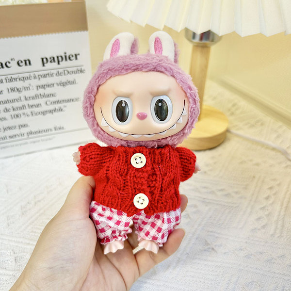[HH] Kawaii Kläder Outfit Tillbehör för Kpop Labubu Idol Dockor Overall Set Kläder 58