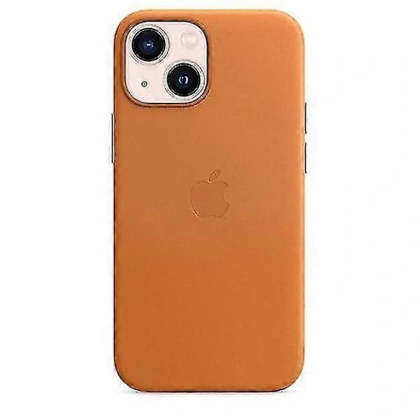Læretui for iPhone 13 Mini med MagSafe Gullbrun