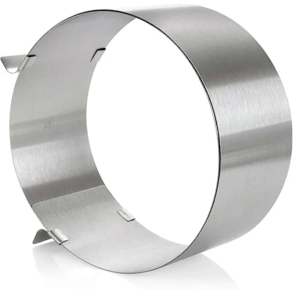 Kageringsæt med justerbar diameter fra 16 til 30 cm, rustfrit stål