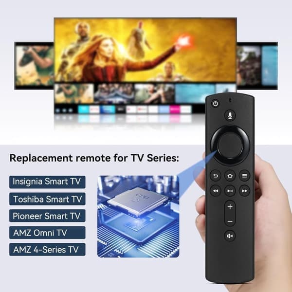 Applicera på L5B83H Smart TV Stemmefjernkontroll for Amazon 2nd 3rd Gen Fire Stick 4K Cube