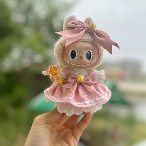 [HH] Labubu Kläder Märkesdesign Kläder Labubu Kläder Väska Skor Utsmyckning Dekorationer Förklädnad Pink sakura skirt