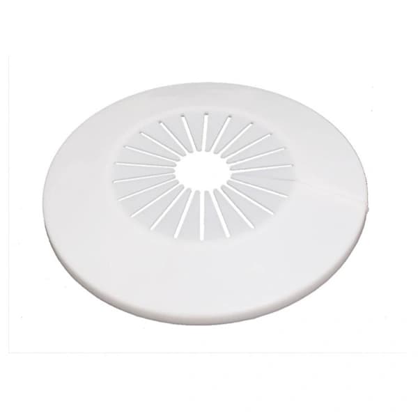 Rørbeskyttelse Dekorasjon, 30mm-55mm PP Plast Rosett Vannrør Avløpsrør Beskyttelse Hvit 2stk