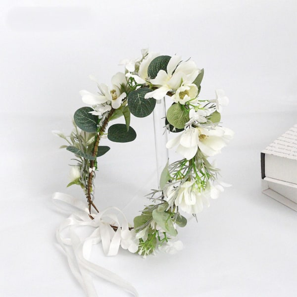 AVEKI Kvinners Girs Blomsterkrone Brud Eucalyptus Halo Bryllup Blomster Hodebånd Foto ShootGSG-017,WZ-379R