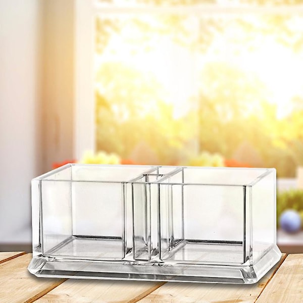 2 Gitterklare Akryl Teposeholdere Kaffe Sukkerposebokse Akryl Opbevaringsorganisator Etui 15x8