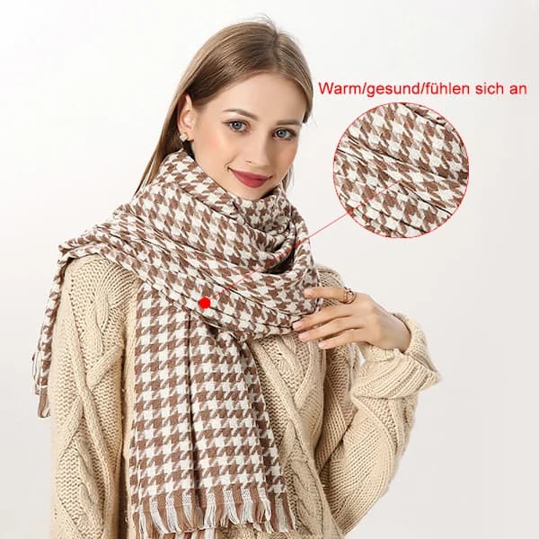 Skjerf for kvinner Vinter skjerf for kvinner Kaldt vær Skjerf & Sjal Dame skjerf Khaki