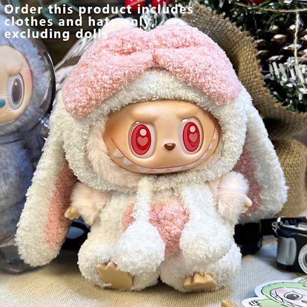 [HH] Labubu Kläder Universal Sittande Stående Plyschdocka Designkläder Tillbehör Blind Box Labubu Kläder style 46