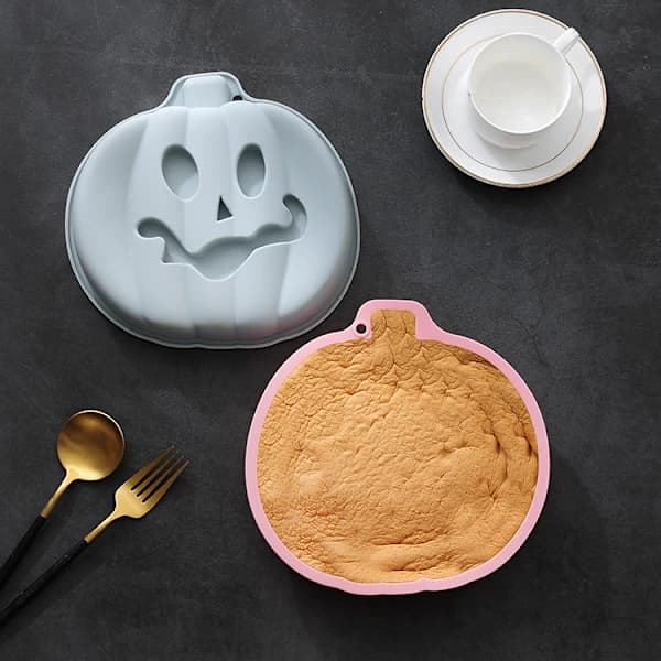 4-delt græskar halloween silikone mousseform bageform F