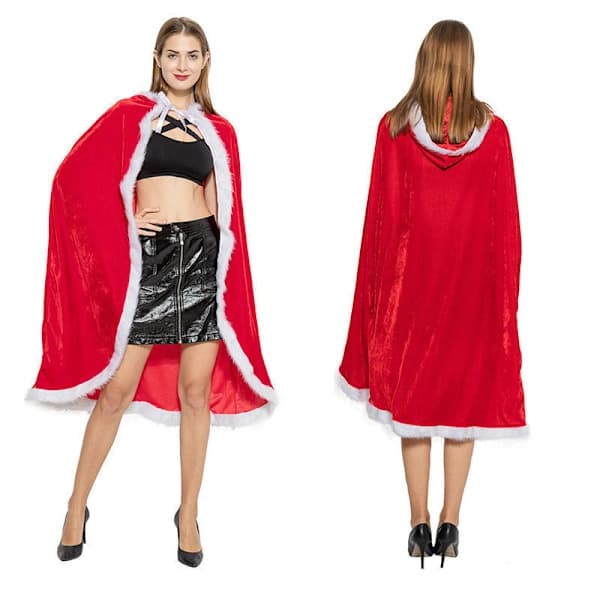 Prinsessehette med kappe Kostyme for jenter Jul Halloween Bursdag Rollespill 100 cm
