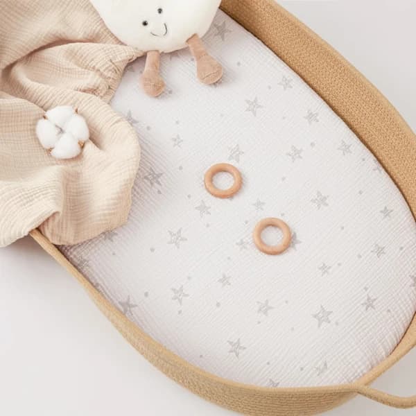 Elastiskt lakan för barn, muslin elastiskt lakan för barnvagnar Resesäng Elastiskt lakan Extra lakan 82*41cm