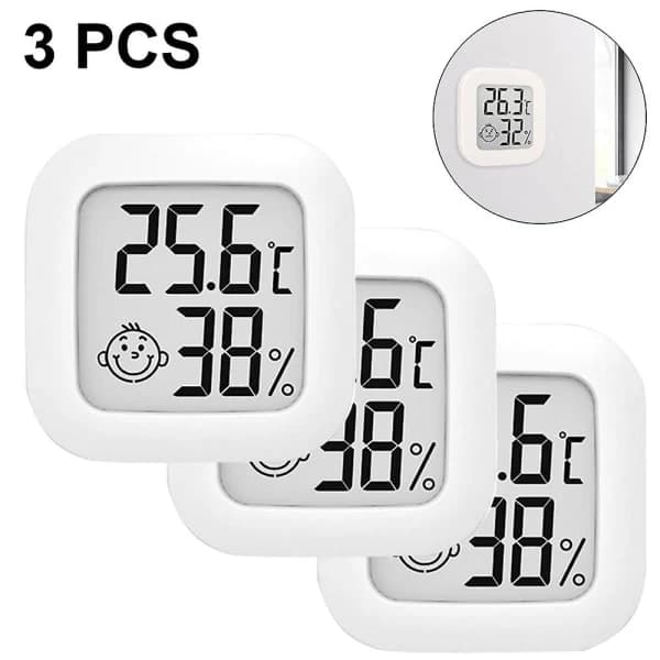 HA-3-pack inomhustermometer, luftfuktighetsmätare Digital hygrometer Rumstermometer för hemmet, hög noggrannhet temperatur