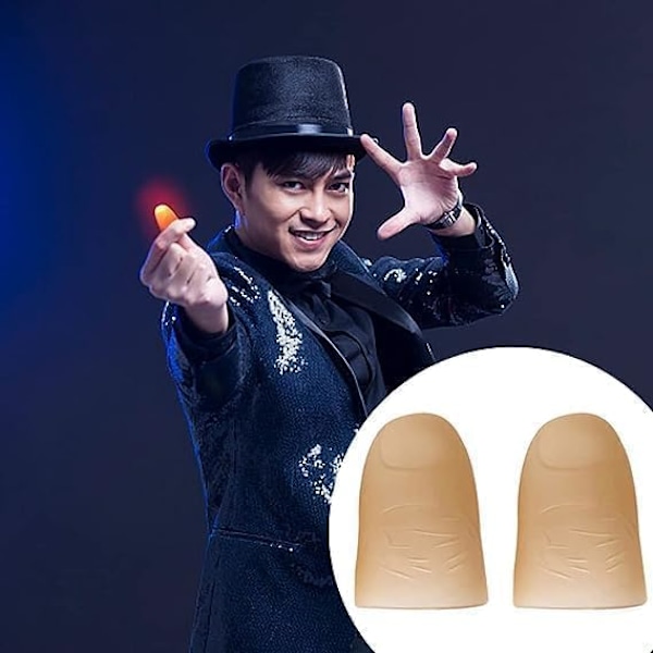 Fingerlampe (5 pakker/10 stk.) Tommelfingerlampe, magisk lampe op finger magisk trick, falsk finger, spøg og skæmt legetøj værktøj til Halloween
