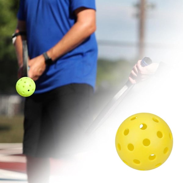 Luminous Pickleball Ball Professionell Kvalitet 40 Hål Tävling Boll Speciellt Utformad för Utomhusbanor Sanktionerad Turneringsspel