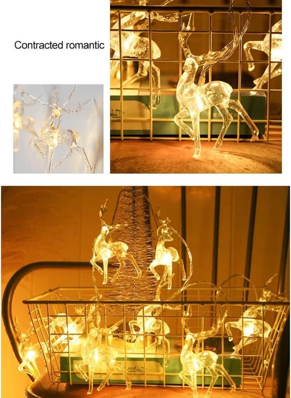 LED Julrenljus - Batteri/USB-driven Ljusslinga Heminredning