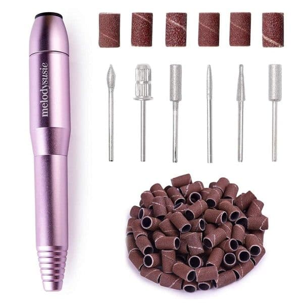Melody Susie Bärbar Elektrisk Nagelfil Set Lila