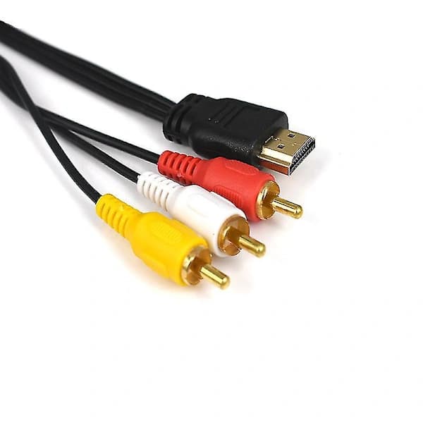 HDMI til 3x RCA-han vide- og lydadapterkabel 1,5 m
