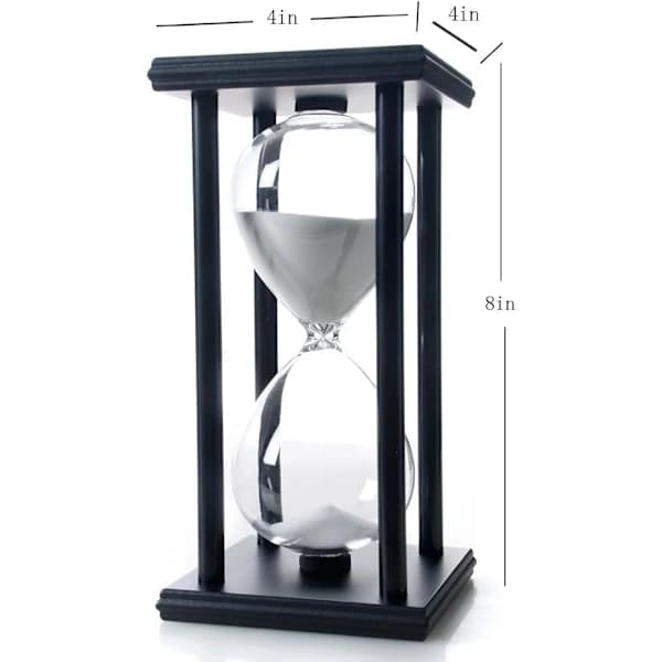 Hvit sand 60 minutter tre sandklokke, timeglass sandtimer