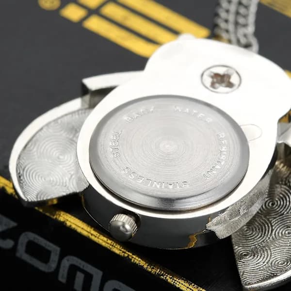 Retro Silver Glidande Uggla Fickur Halsband Tröja Kedja
