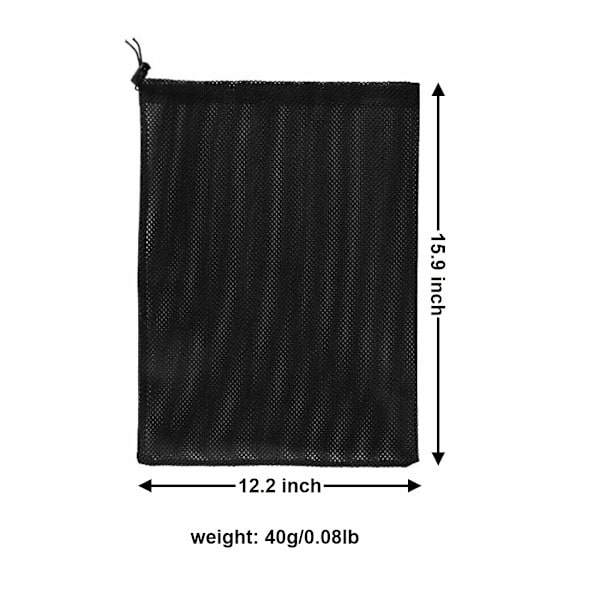 Lammikkopumpun verkkopussi, pumpun suojapussi kiristysnarulla, mustat uima-altaan pussit lammikon biosuodattimille, akvaarion suodatus (12,2\" x 15,9\")