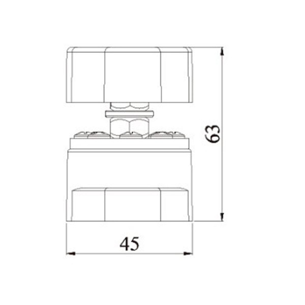 For Line Modification Accessories, svart Samleskinne 180a Høytstrøms Terminalstolpe Med Lokk Stud