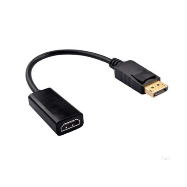 /HH/DisplayPort til HDMI Adapter 4K med Lyd Sort - Perfekt