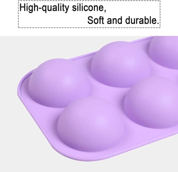 Silikoneform til halvkugler, 2-pak chokoladeboldeform med 6 huller, bageform, silikoneform til at lave kage, gelé, kuppelform