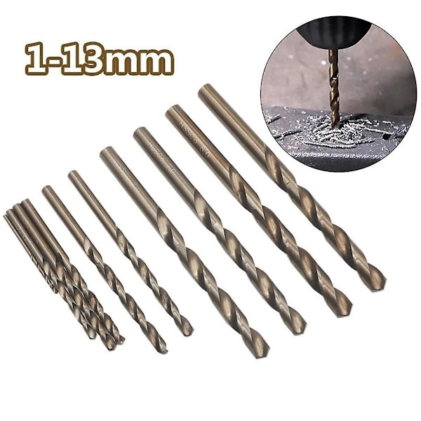 1,0-13 mm koboltbelagda borrbits Hss M35 elektrisk borr för trä metall stål hålskärare träbearbetning