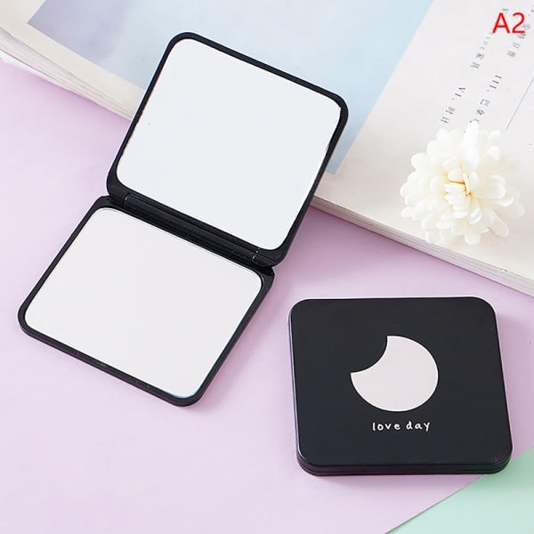 /HH/Sammenklappeligt makeupspejl Mini firkantet makeupspejl Bærbar A2