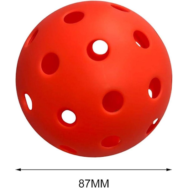 Pickleballbollar, med 40 hål ihålig luftflöde speciellt designade utomhus inomhus pickleballbollar för inomhus utomhusturneringar Backyard