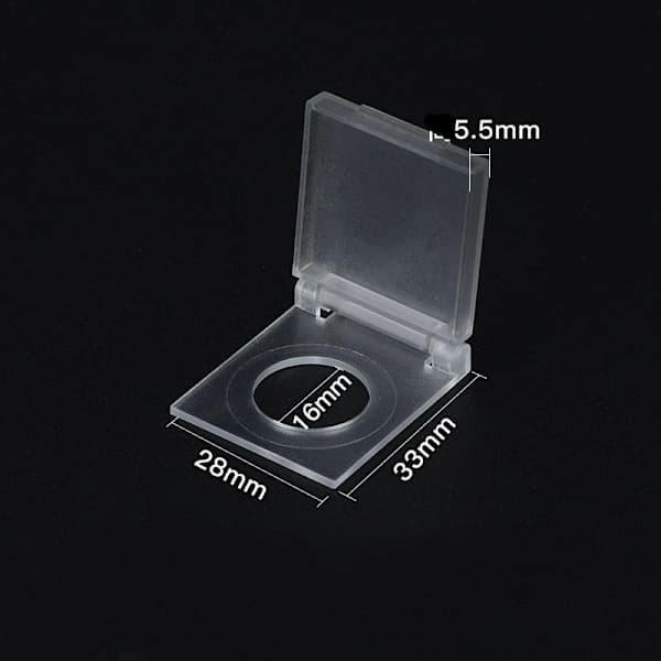 16mm 4 stk Plast Trykknapp Bryter Beskyttelse, Sikkerhetsknappbeskyttelse (Transparent)