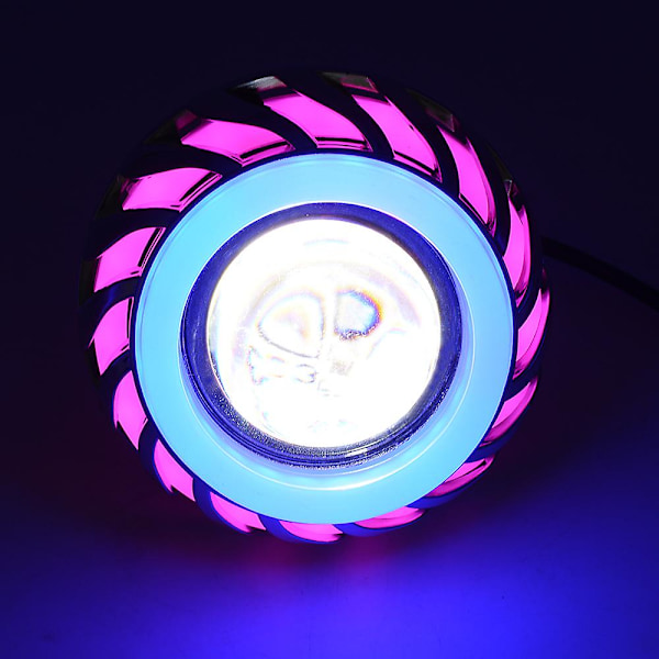 12v motorsykkel frontlykt lampeprojektorlinselys med LED Angel Devil Eyes frontlykt 30w 1200lm