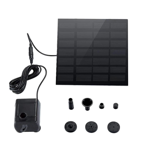 Solpanel-driven vattenfunktion fontänpump trädgård pool damm akvarium fontän borstlös för fågelbad damm dra trädgård