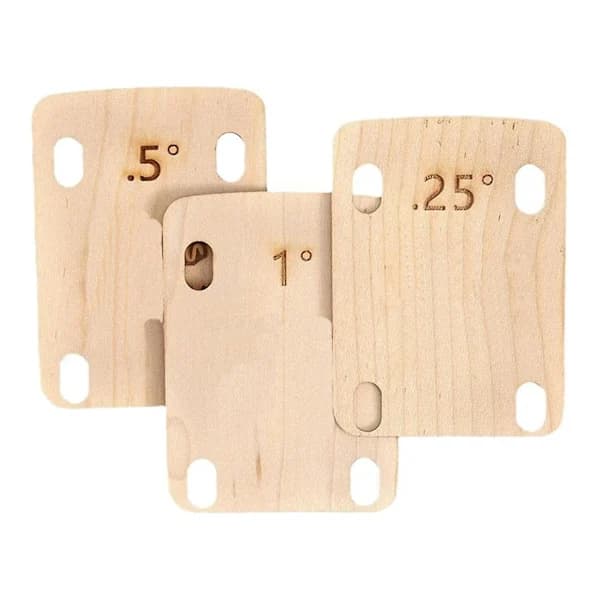 Kaesi 3-pack Gitarrhalsdistanser - Exakt Vinkel, Högkvalitativ Ton, Professionellt Skydd, Trä, Akustisk Gitarrhalsavstånd, Gitarrdelar