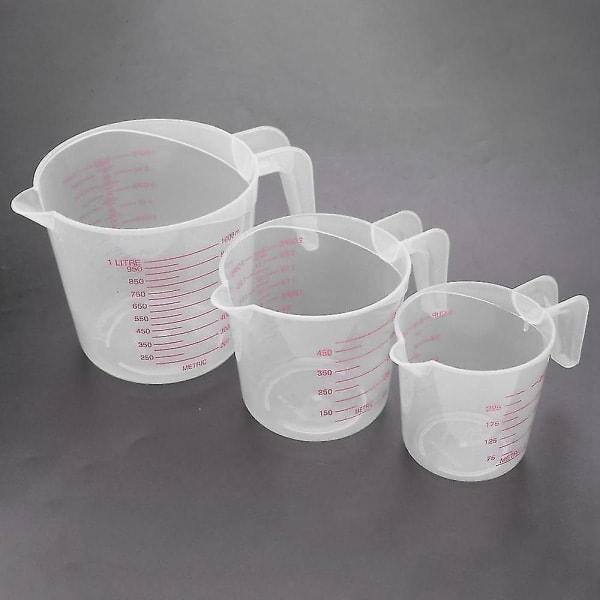 /HA/6-pack plastmätkannor Set Stor 4 koppar, 2 koppar och 1 kopp Kapacitet BPA-fria mätbägare med