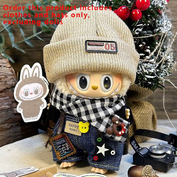 [HH] Labubu Kläder Universal Sittande Stående Plyschdocka Designkläder Tillbehör Blind Box Labubu Kläder style 38