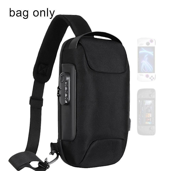 Stötsäker bärväska  Passar för Asus ROG Ally Console Skyddande crossbody axel bröst ryggsäck med fickor tillbehör