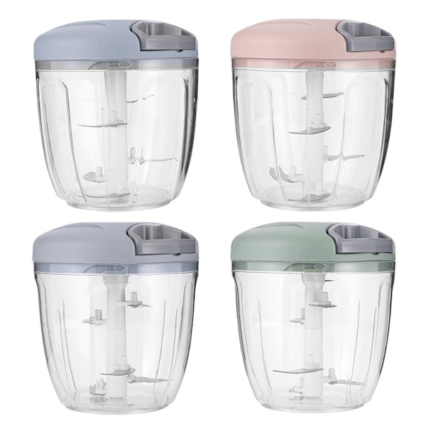 /HA/500/900ML Manuaalinen lihamylly valkosipulileikkuri pyörivä valkosipulinpuristin murskain vihannes sipuli leikkuri keittiö ruoanlaittotarvikkeet 900ml-Pinkki
