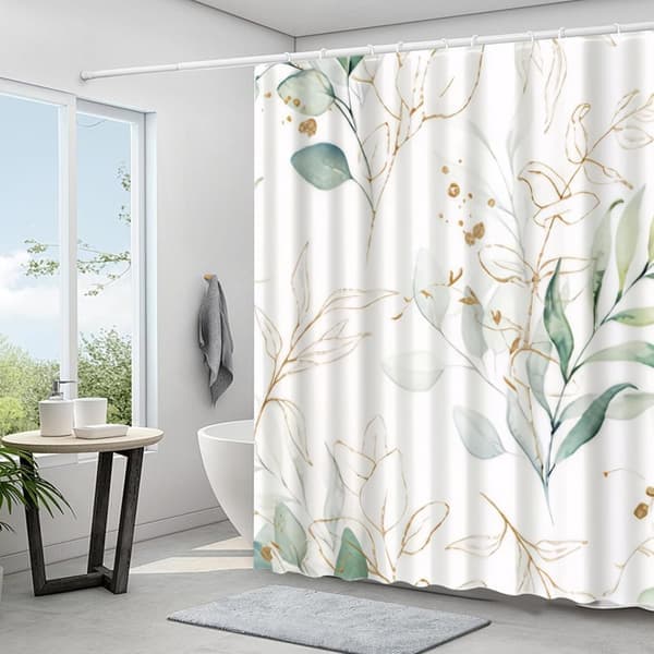 Duschdraperi, Vattentätt Duschdraperi för Badrum 180x180 cm – Vattentätt, Grön, Mögelresistent