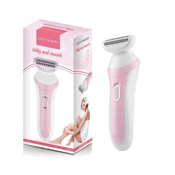 Elektrisk trådløs barbermaskin for kvinner, rosa