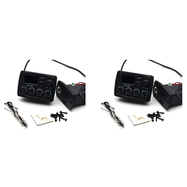 2x -17b Akustisk gitarr Eq förförstärkare med digital procedding tuner 3 band Eq equalizer med tuner Guit
