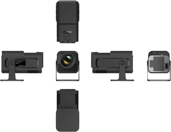 Mini 4K-stöd, Full HD 1080P Hemma Bio Projektor med Android 11.0 OS, Projektor LED Video WiFi6, Bluetooth