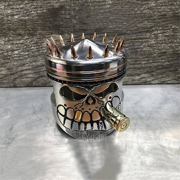 Harpiksutskåret skjelett skulptur ornament cosplay Halloween stempel skalle ansikt skulptur figur kunst