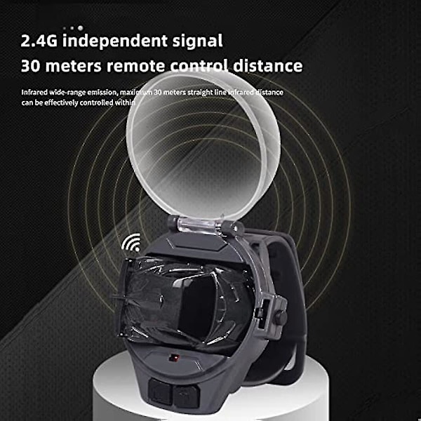 Sejt fjernbetjent legetøjsbil med lys - Mini fjernbetjent bilur - 24ghz USB genopladelig ur rc racerbil - Interaktivt legetøj til børn